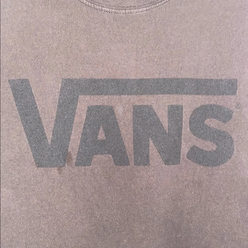 Vans Brown Short Sleeve Tee with Logo Men’s Size XL 🔥 YB5